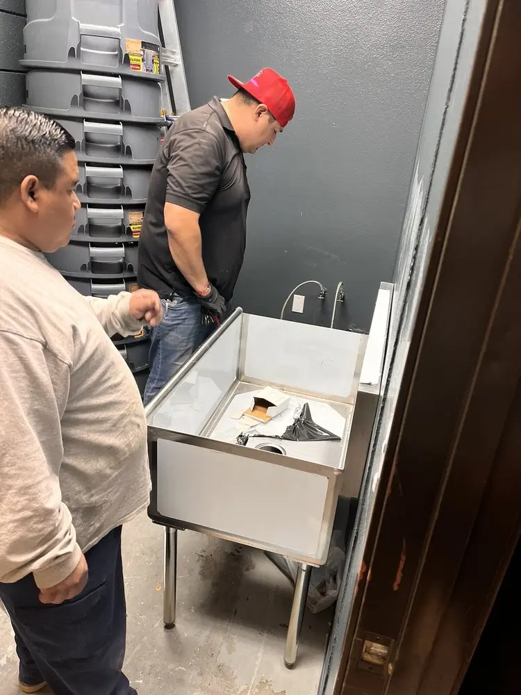 Commercial plumbing and sink installation in Maple Grove